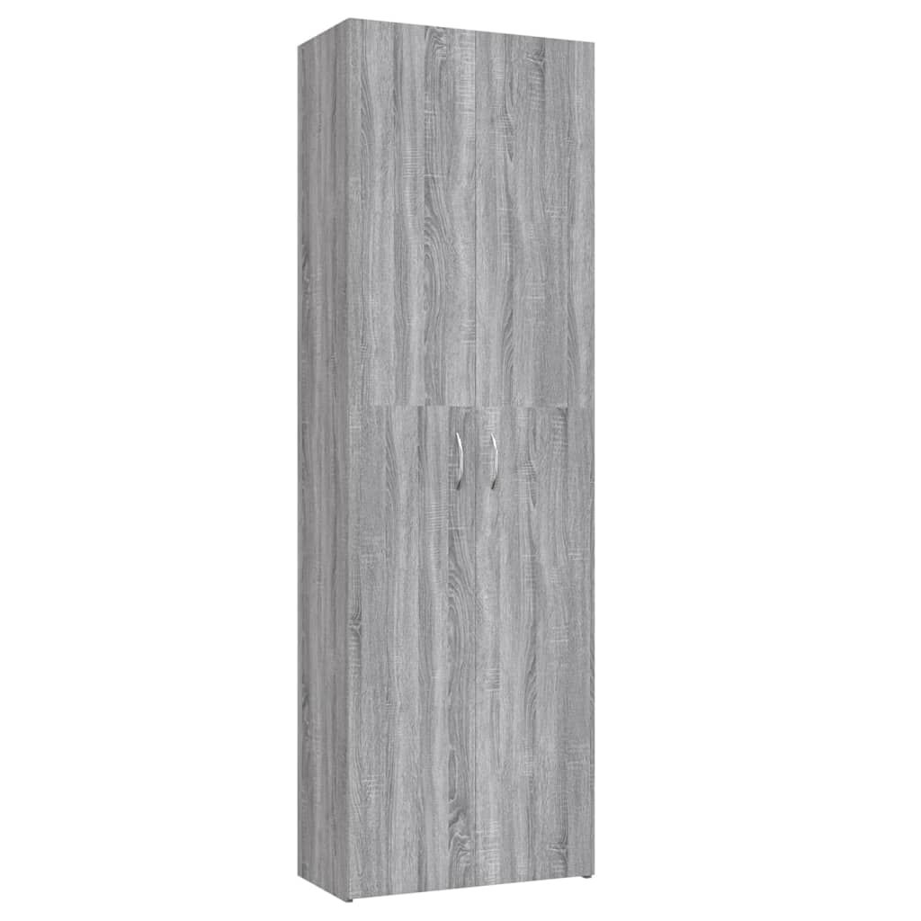vidaXL Ντουλάπα Γραφείου Γκρι Sonoma 60x32x190 εκ. Επεξεργασμένο Ξύλο