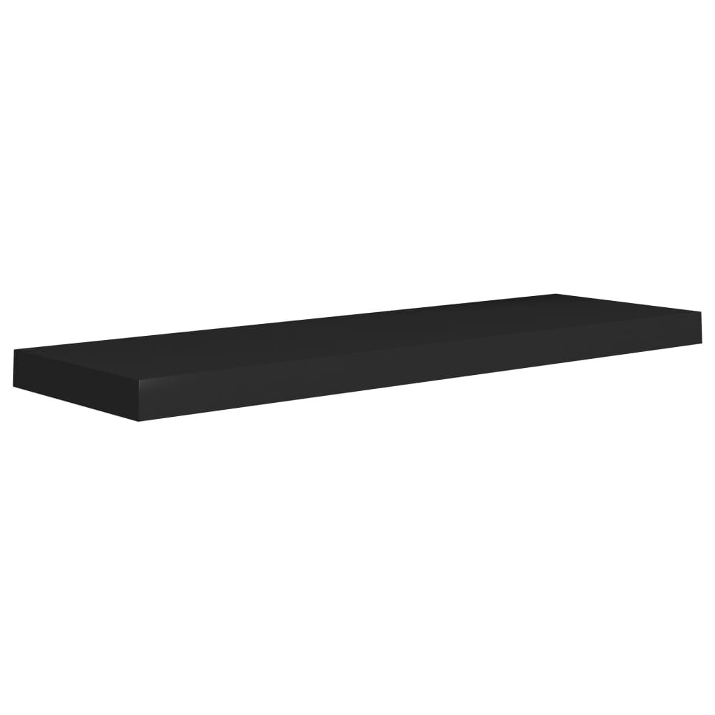 vidaXL Ράφι Τοίχου Μαύρο 80x23,5x3,8 εκ. MDF