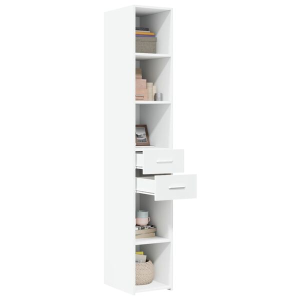 vidaXL Ντουλάπι Λευκό 30x42,5x185 εκ. από Επεξεργασμένο Ξύλο