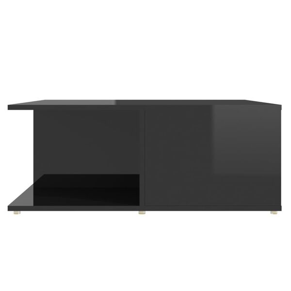 vidaXL Τραπεζάκι Σαλονιού Γυαλιστερό Μαύρο 80 x 80 x 31εκ. Μοριοσανίδα