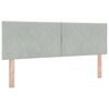 vidaXL Κρεβάτι με ελατήρια Ανοιχτό γκρι 160 x 200 cm Βελούδο
