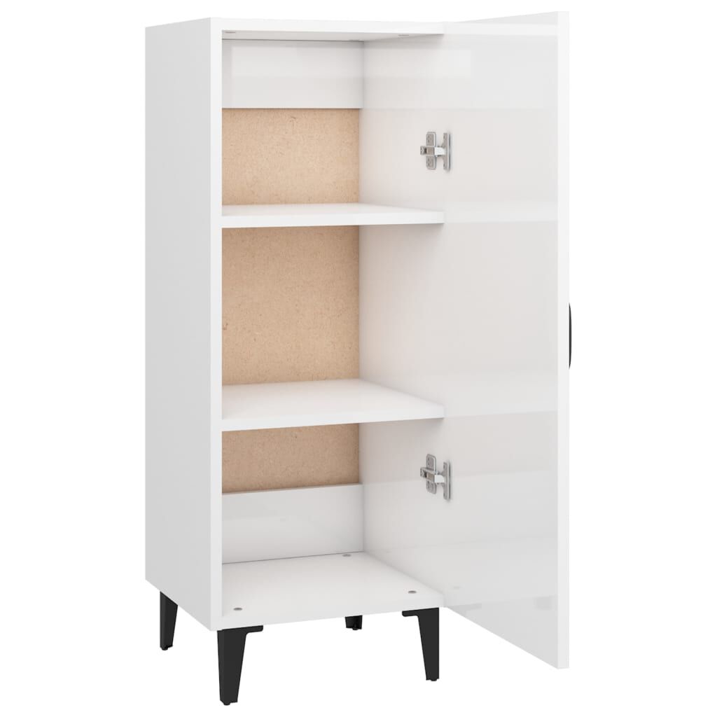 vidaXL Ντουλάπι Γυαλιστερό Λευκό 34,5x34x90 εκ. Επεξεργασμένο Ξύλο