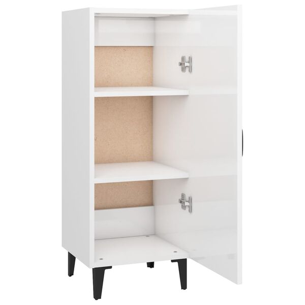 vidaXL Ντουλάπι Γυαλιστερό Λευκό 34,5x34x90 εκ. Επεξεργασμένο Ξύλο