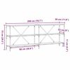 vidaXL Τραπέζι κονσόλας με ράφι Άλλο artisan δρυς 200 x 30 x 75 εκ.
