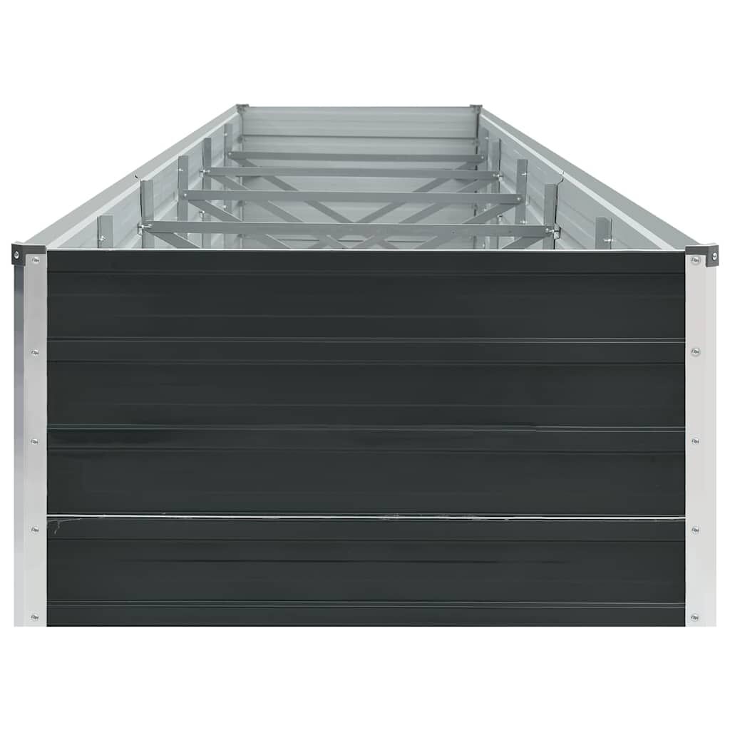 vidaXL Ζαρντινιέρα Υπερυψωμένη Ανθρακί 480x80x45 εκ. Γαλβαν. Χάλυβας