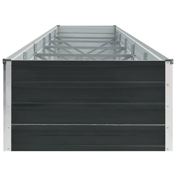 vidaXL Ζαρντινιέρα Υπερυψωμένη Ανθρακί 480x80x45 εκ. Γαλβαν. Χάλυβας