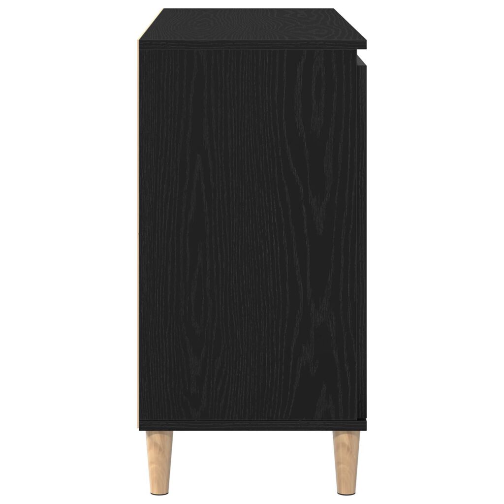 vidaXL Πλαϊνό Γραφείο Μαύρο Δρυς 101x35x60 εκ. Φτιαγμένο από ξύλο
