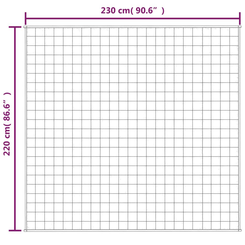 vidaXL Κουβέρτα Βαρύτητας Μπλε 220 x 230 εκ. 15 κ. Υφασμάτινη