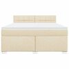 vidaXL &Kappa;&rho;&epsilon;&beta;ά&tau;&iota; Boxspring &mu;&epsilon; &Sigma;&tau;&rho;ώ&mu;&alpha; &Kappa;&rho;&epsilon;&mu; 180x200 &epsilon;&kappa;. &Upsilon;&phi;&alpha;&sigma;&mu;ά&tau;&iota;&nu;&omicron;
