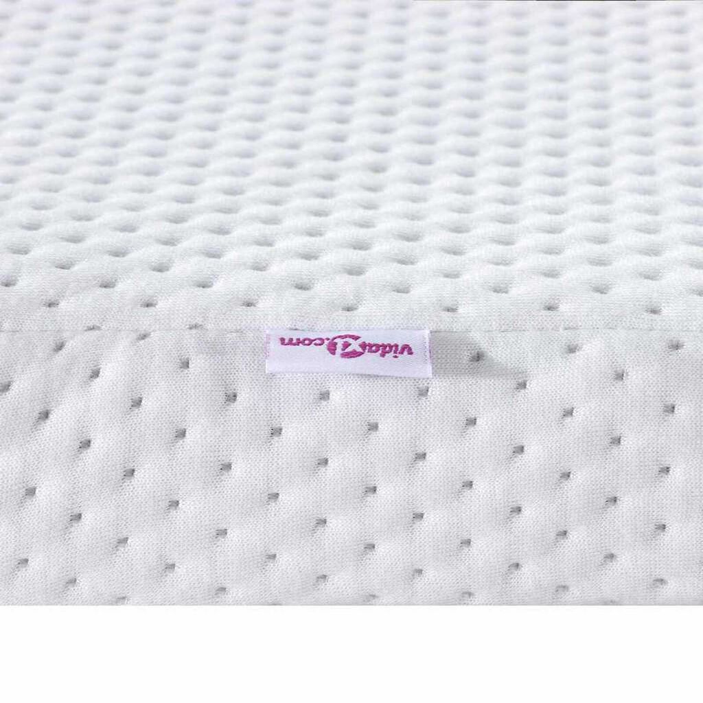 vidaXL Στρώματα Λευκό 70 x 200 cm 100% ύφασμα πολυεστέρα με τζακάρ