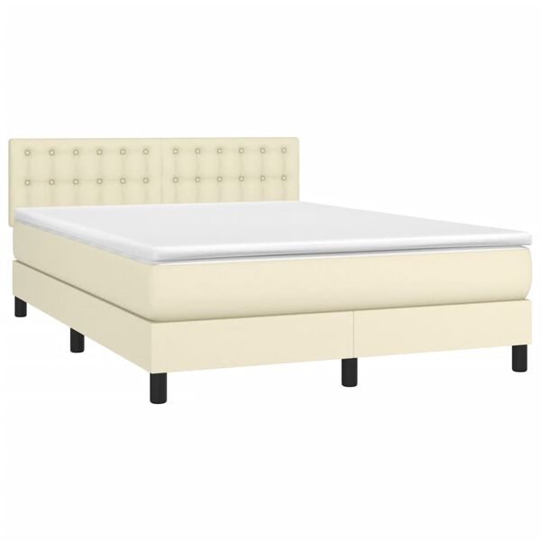 vidaXL &Kappa;&rho;&epsilon;&beta;ά&tau;&iota; Boxspring &mu;&epsilon; &Sigma;&tau;&rho;ώ&mu;&alpha; & LED &Kappa;&rho;&epsilon;&mu; 140x200 &epsilon;&kappa;. &Sigma;&upsilon;&nu;&theta;. &Delta;έ&rho;&mu;&alpha;