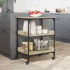 vidaXL Τρόλεϊ Κουζίνας Sonoma Δρυς 60x41x80,5 εκ. Επεξεργασμένο Ξύλο