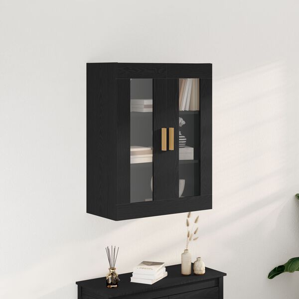 vidaXL Ντουλάπα Τοίχου Επιτοίχιο Μαύρη δρυς 69.5 x 34 x 90 εκ.