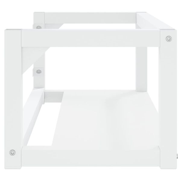 vidaXL Έπιπλο Μπάνιου Επιτοίχιο Λευκό 79 x 38 x 31 εκ. Σιδερένιο