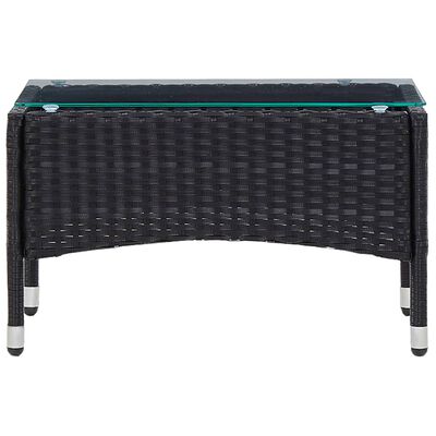 vidaXL Τραπεζάκι Σαλονιού Μαύρο 60 x 40 x 36 εκ. από Συνθετικό Ρατάν