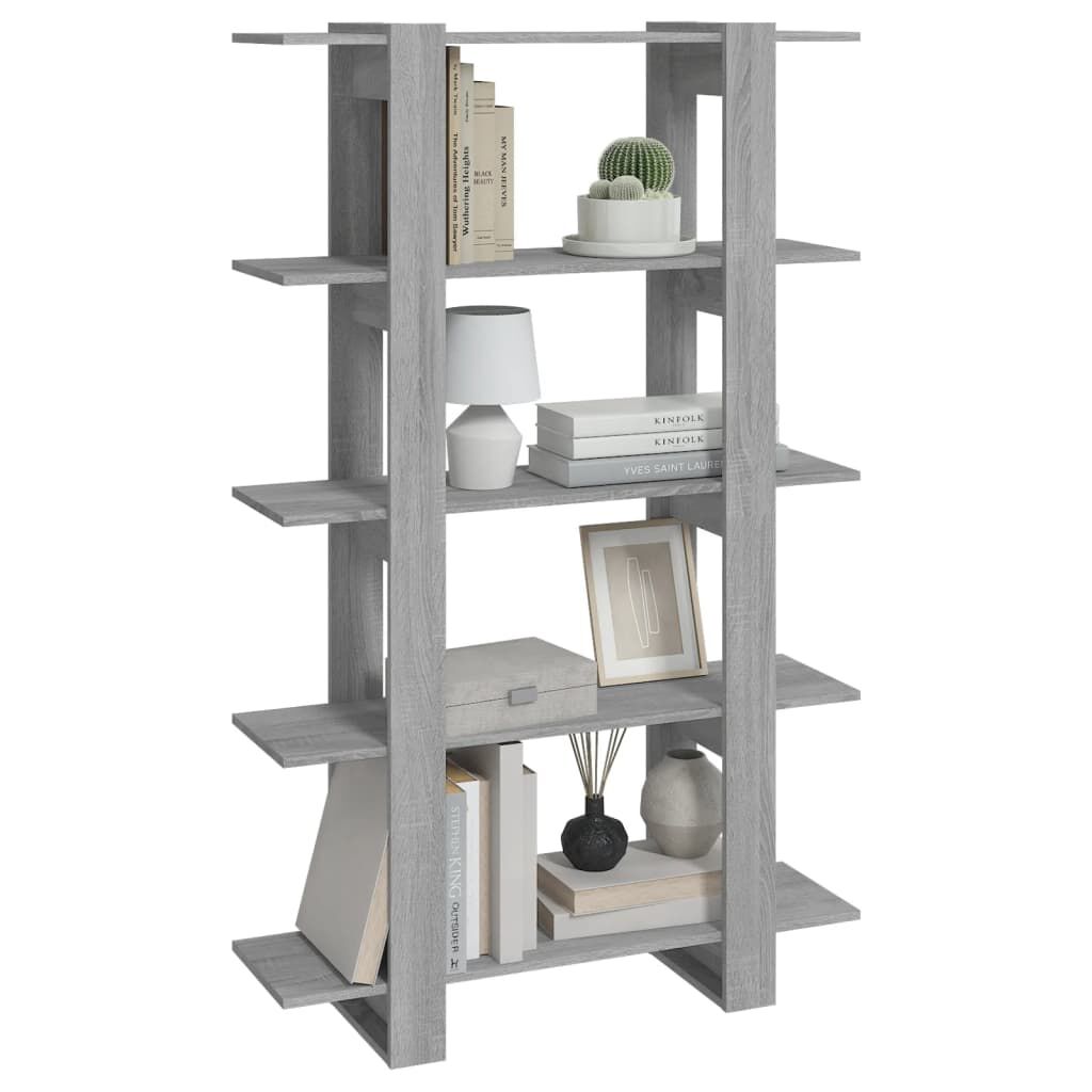 vidaXL Βιβλιοθήκη/Διαχωριστικό Χώρου Γκρι Sonoma 100 x 30 x 160 εκ.