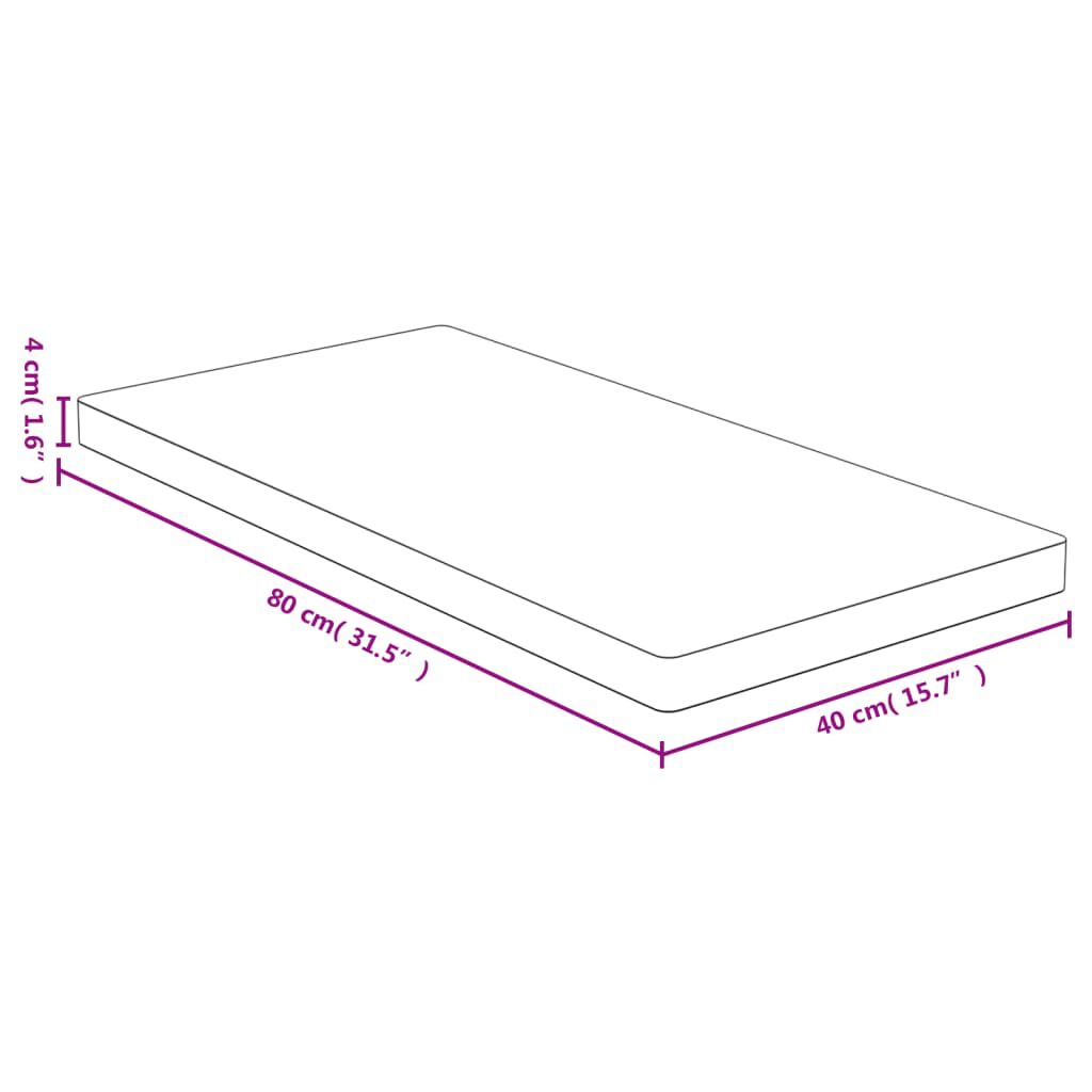 vidaXL Επιφάνεια Τραπεζιού 40x80x4 από Μπαμπού