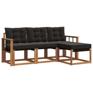 vidaXL &Sigma;&epsilon;&iota;&rho;ά &Kappa;&alpha;&nu;&alpha;&pi;έ &Epsilon;&xi;&omega;&tau;&epsilon;&rho;&iota;&kappa;&omicron;ύ &mu;&epsilon; &mu;&alpha;&xi;&iota;&lambda;ά&rho;&iota; 4 pcs &Phi;&upsilon;&sigma;&iota;&kappa;ό &kappa;&alpha;&iota; &Mu;&alpha;ύ&rho;&omicron;