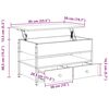 vidaXL Τραπεζάκι Σαλονιού Sonoma Δρυς 85x50x50 εκ. Επ. Ξύλο & Μέταλλο