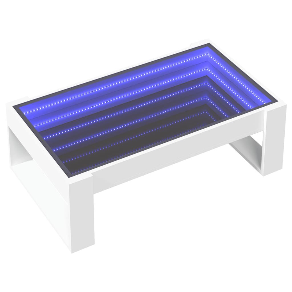 vidaXL Τραπεζάκι Σαλονιού Infinity LED Λευκό 90x53x30 εκ.