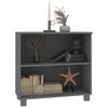 vidaXL Ντουλάπι HAMAR Σκ. Γκρι 85 x 35 x 80 εκ. από Μασίφ Ξύλο Πεύκου
