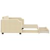 vidaXL Καναπές Κρεβάτι Συρόμενος Κρεμ 90x200 εκ. Ύφασμα & Συρτάρια