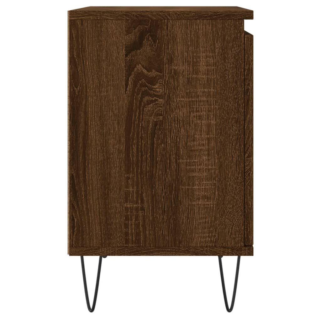 vidaXL Κομοδίνο Καφέ Δρυς 40 x 30 x 50 εκ. από Επεξεργασμένο Ξύλο