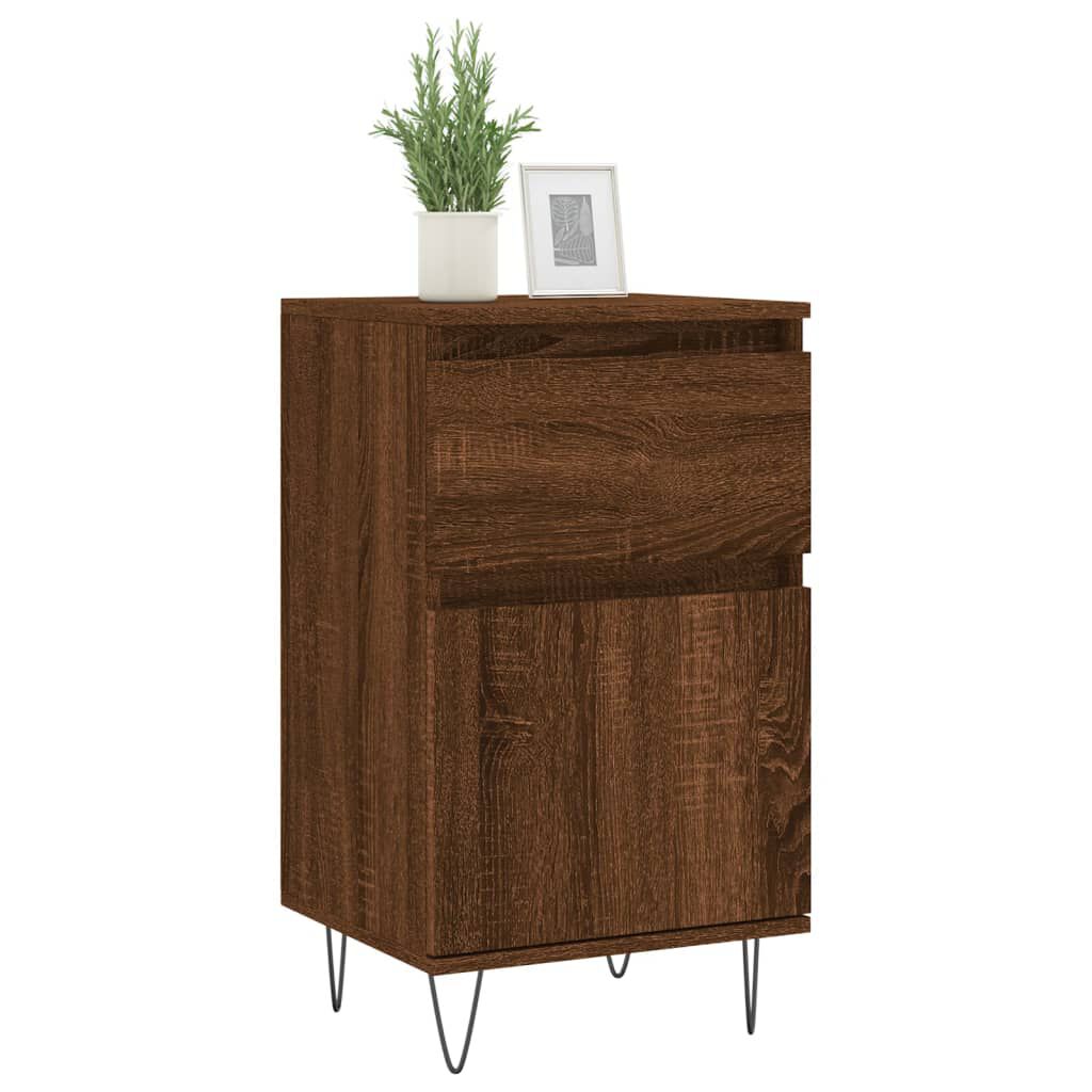 vidaXL Ντουλάπια 2 τεμ. Καφέ Δρυς 40x35x70 εκ. από Επεξεργασμένο Ξύλο