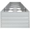 vidaXL Ζαρντινιέρα Υπερυψωμένη Ασημί 400x80x45 εκ. Γαλβανισμ. Χάλυβας