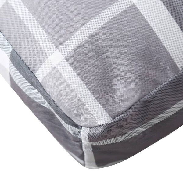 vidaXL Μαξιλάρι Παλέτας Γκρι Καρό 70 x 40 x 12 εκ. Υφασμάτινο