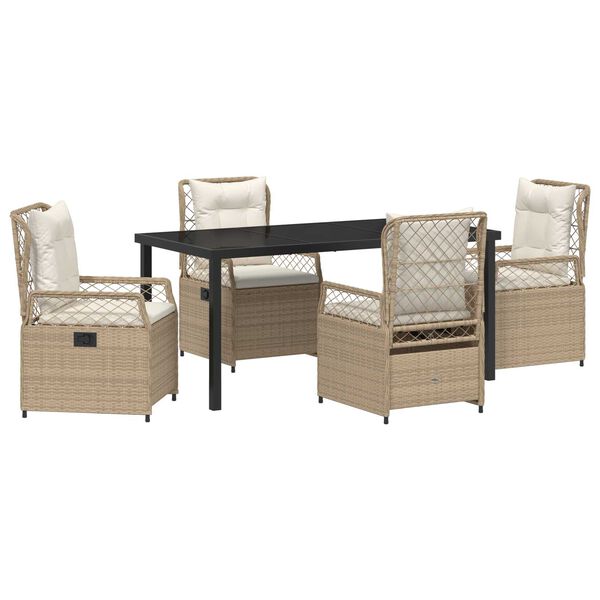 vidaXL &Sigma;έ&tau; &phi;&alpha;&gamma;&eta;&tau;&omicron;ύ &gamma;&iota;&alpha; &kappa;ή&pi;&omicron; 5 pcs &Mu;&pi;&epsilon;&zeta; &kappa;&alpha;&iota; &Kappa;&rho;έ&mu; &sigma;&upsilon;&nu;&theta;&epsilon;&tau;&iota;&kappa;ό &rho;&alpha;&tau;ά&nu;