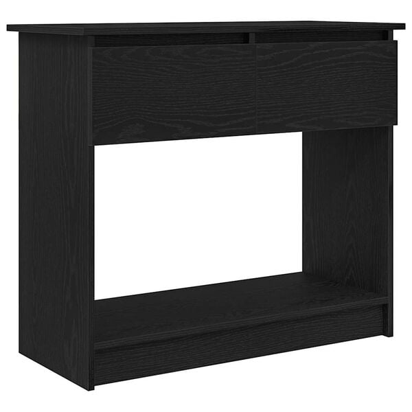 vidaXL Τραπέζι κονσόλας με συρτάρια Μαύρο 85,5x38,5x74,5 cm