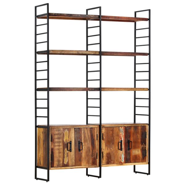 vidaXL Βιβλιοθήκη με 4 Επίπεδα 124x30x180 εκ. Μασίφ Ανακυκλωμένο Ξύλο