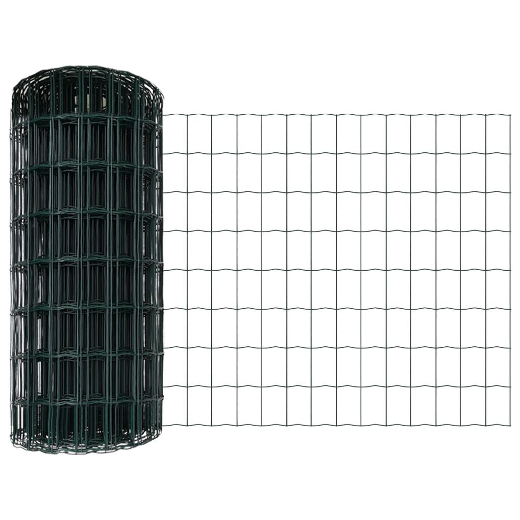 vidaXL Euro Fence με 13 Στηρίγματα 0.6x50 μ Γαλβανισμένο Ατσάλι Πράσινο