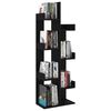 vidaXL Βιβλιοθήκη Μαύρη 48 x 25,5 x 140 εκ. από Επεξ. Ξύλο