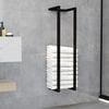 vidaXL Βάση για Πετσέτες Επιτοίχια Μαύρη 25 x 20 x 95 εκ. Σιδερένια