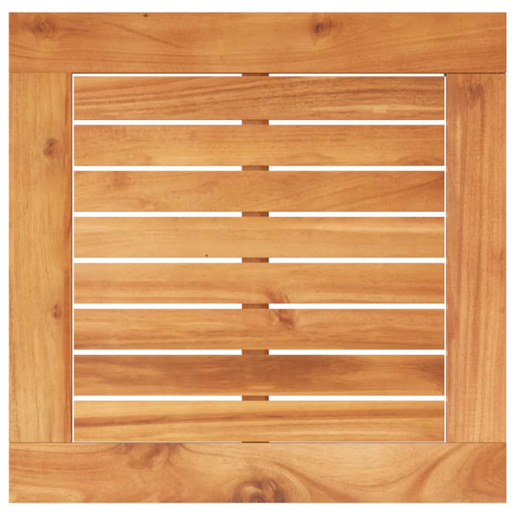 vidaXL Τραπέζι Κήπου Μπεζ 38x38x42 εκ. Συνθετικό Ρατάν & Ξύλο Ακακίας