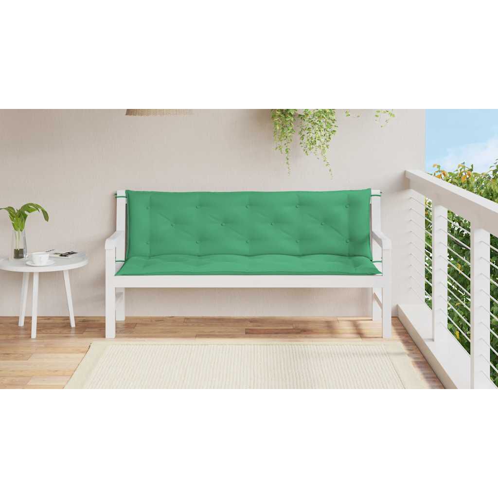 vidaXL Μαξιλάρι Πάγκου Κήπου Πράσινο 150x(50+50)x7 εκ. Ύφασμα Oxford