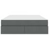 vidaXL Κρεβάτι με αποθηκευτικό χώρο και στρώμα με στρώμα Σκούρο Γκρι