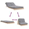 vidaXL &Kappa;&alpha;&nu;&alpha;&pi;έ&sigmaf; &Kappa;&rho;&epsilon;&beta;ά&tau;&iota; Futon &mu;&epsilon; &Sigma;&tau;&rho;ώ&mu;&alpha; 100x206x11&epsilon;&kappa;. &Mu;&alpha;&sigma;ί&phi; &Xi;ύ&lambda;&omicron; &Pi;&epsilon;ύ&kappa;&omicron;&upsilon;