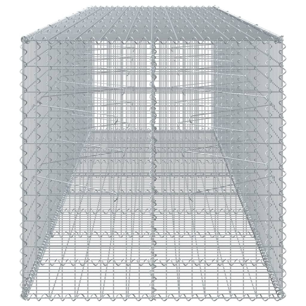 vidaXL Συρματοκιβώτιο με Κάλυμμα 450x100x100εκ από Γαλβανισμένο Χάλυβα