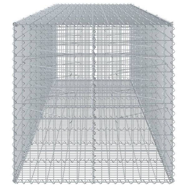 vidaXL Συρματοκιβώτιο με Κάλυμμα 450x100x100εκ από Γαλβανισμένο Χάλυβα