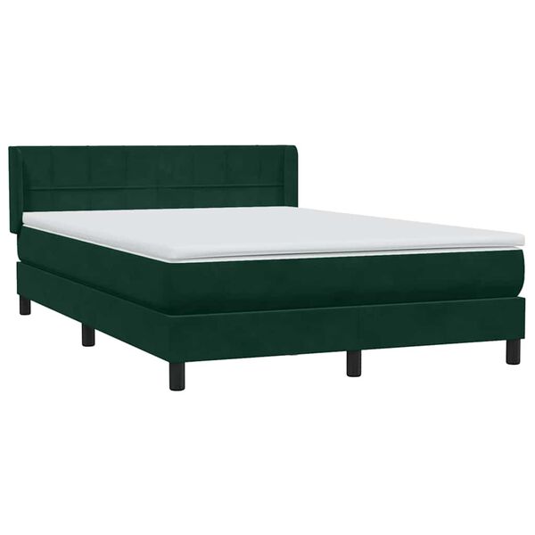 vidaXL Box Spring &kappa;&rho;&epsilon;&beta;ά&tau;&iota; &mu;&epsilon; &sigma;&tau;&rho;ώ&mu;&alpha; &sigma;&kappa;&omicron;ύ&rho;&omicron; &pi;&rho;ά&sigma;&iota;&nu;&omicron; 160x220cm &Beta;&epsilon;&lambda;&omicron;ύ&delta;&iota;&nu;&omicron;