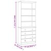 vidaXL Βιβλιοθήκη με Συρτάρια ALTA 77x35x186,5 εκ. Μασίφ Ξύλο Πεύκου