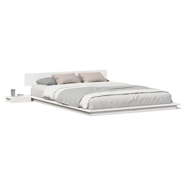 vidaXL Σκελετός Κρεβατιού Λευκό 140 x 200 cm ξύλο