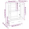 vidaXL Ντουλάπι άσπρο 70 x 31 x 115 εκ. από Επεξεργασμένο Ξύλο