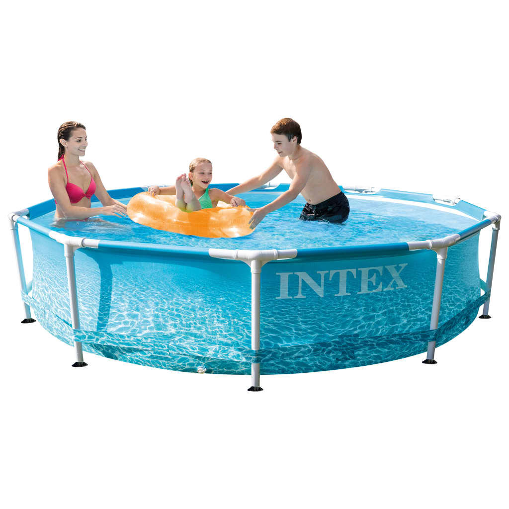 Intex Πισίνα με Μεταλλικό Σκελετό Beachside Metal Frame 305 x 76 εκ.
