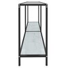 vidaXL Τραπέζι Κονσόλα Λευκό 140 x 35 x 75,5 εκ. από Ψημένο Γυαλί