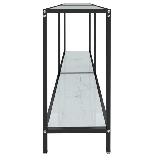 vidaXL Τραπέζι Κονσόλα Λευκό 140 x 35 x 75,5 εκ. από Ψημένο Γυαλί