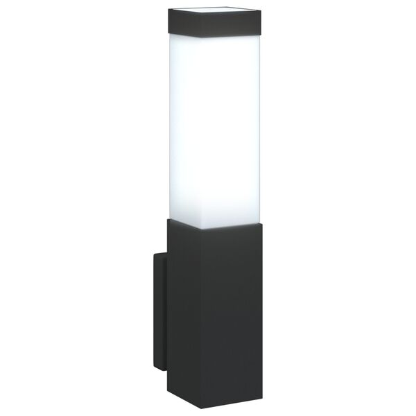 vidaXL Εξωτερικά Φωτιστικά Τοίχου 2 pcs Μαύρο 10.5 x 6 x 35 εκ.